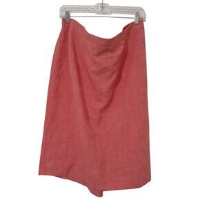 Women’s Coral Polyester Midi Skirt Size 18W Straight Style